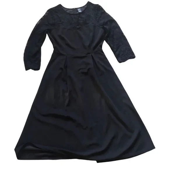 knee length dresses for ladies SPANX® Black Ponte Long Sleeve Mini Dress main image 0